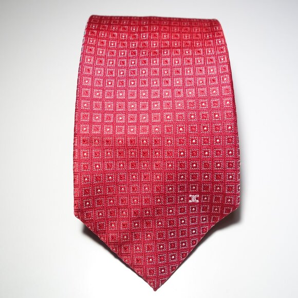 Vintage Celine 100% Silk Abstract Geometric Pattern Tie - Picture 1 of 7